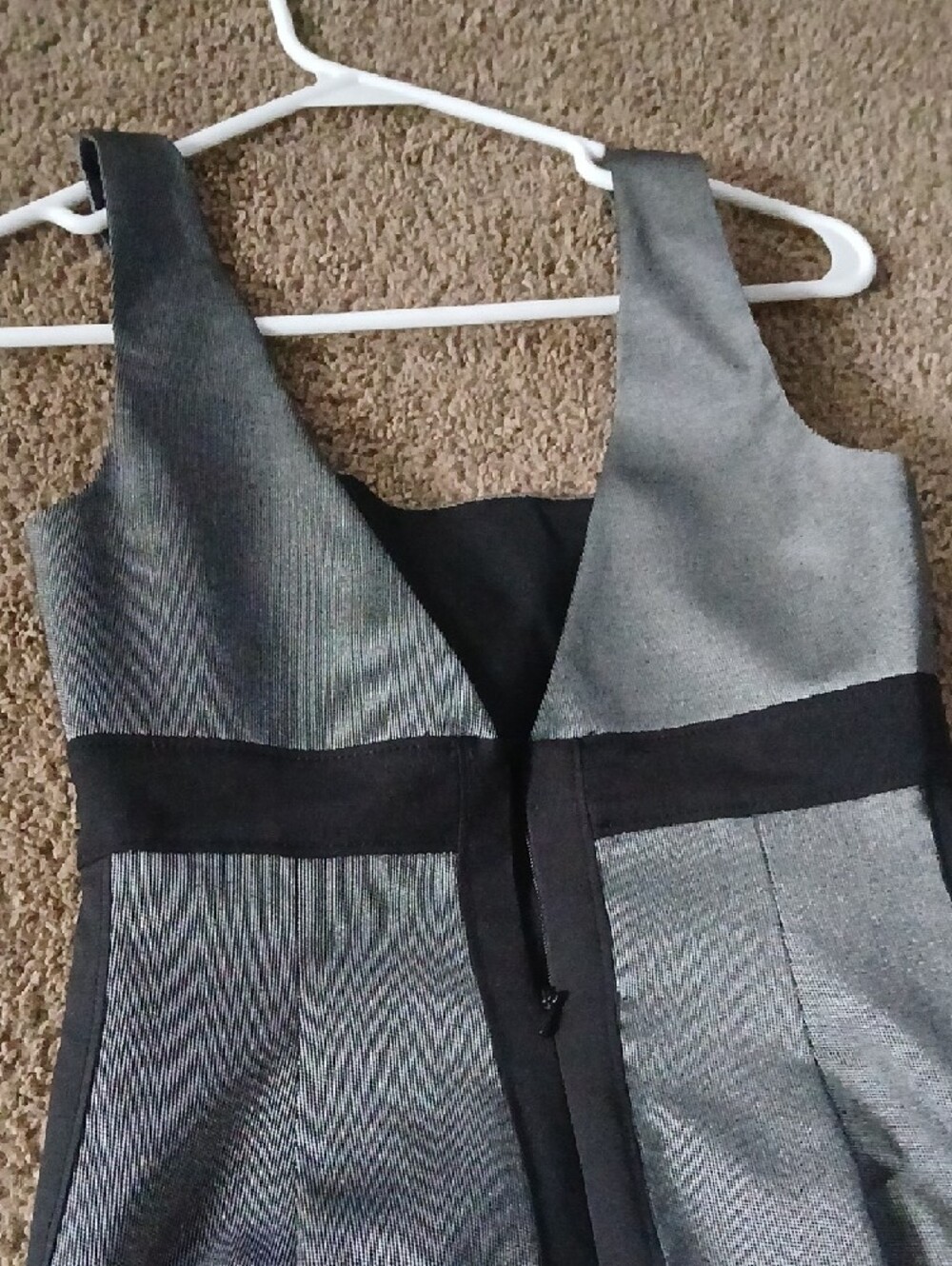 bebe Gray and Black Paneled Mini Dress - Picture 5 of 7